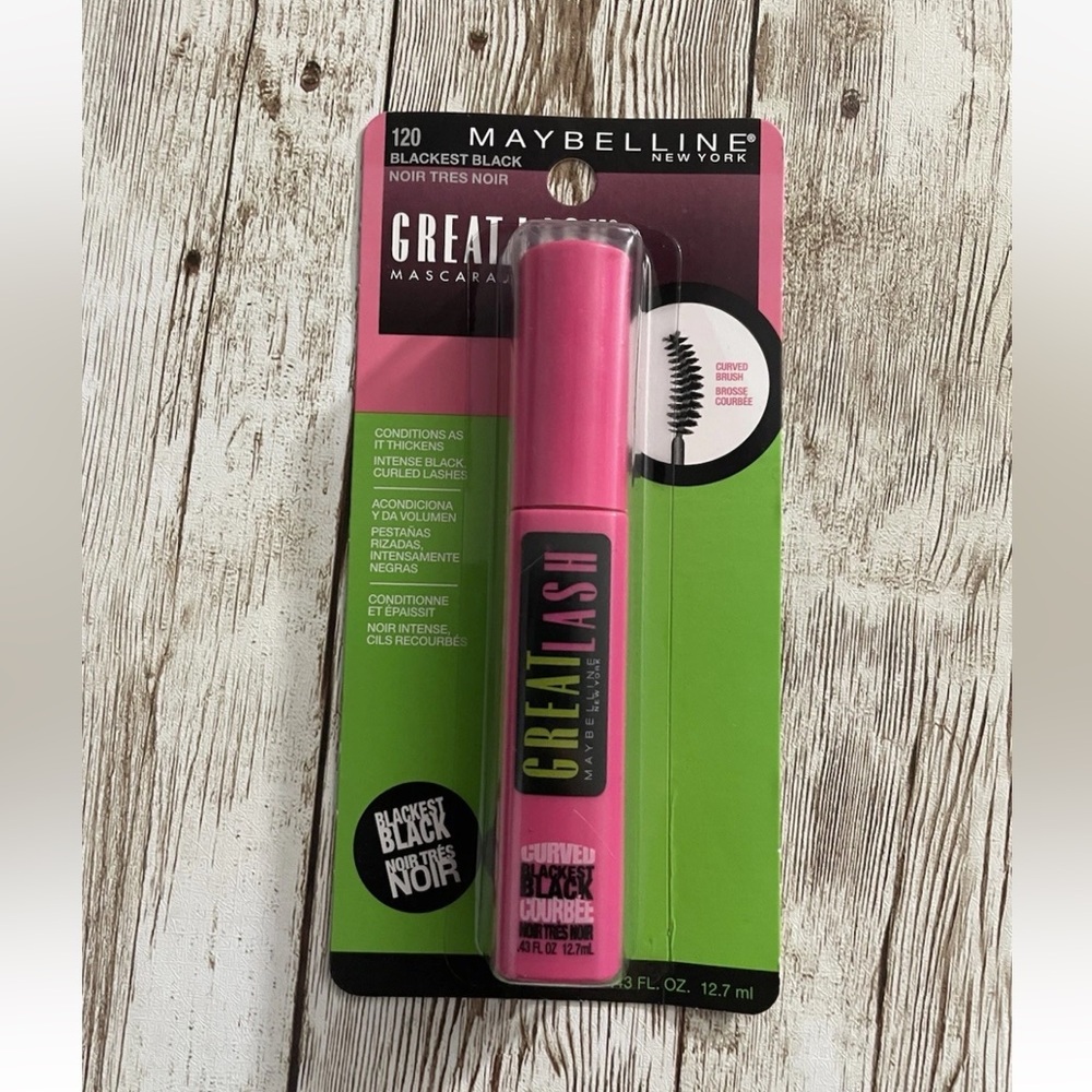 🆕 RESERVED FB Maybelline Lash Curved Brush Mascara Blackest Black - Picture 8 of 14